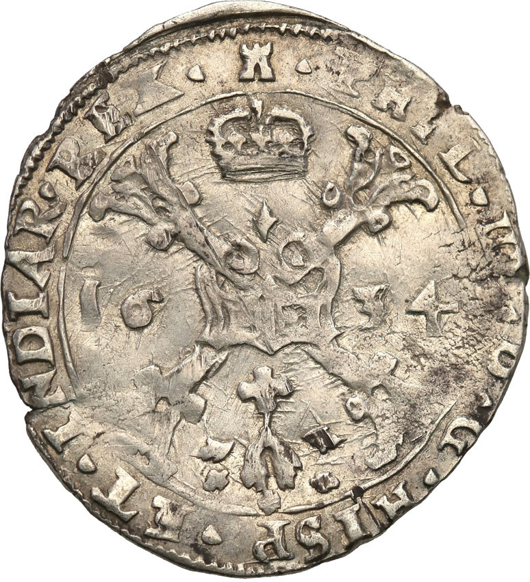 Niderlandy hiszpańskie. 1/4 patagon 1634, Tournai
